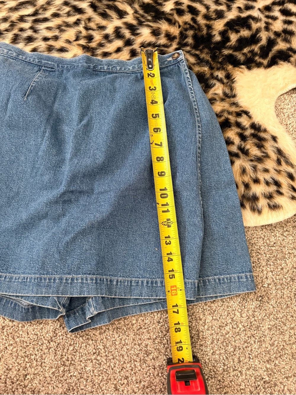 Denim Skort in Medium Blue - Picture 6 of 6